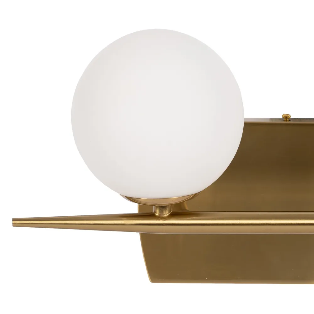 Aplica perete Gold, metal sticla mata, auriu alb - CreativDeco.ro [3]