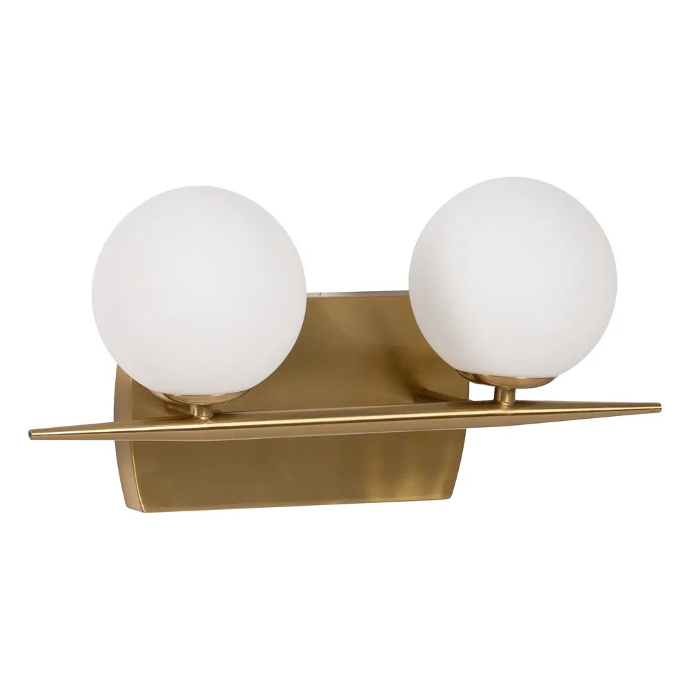 Aplica perete Gold, metal sticla mata, auriu alb - CreativDeco.ro [2]