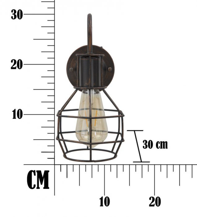 Lampa perete Industry, Metal, Maro - creativdeco.ro [8]