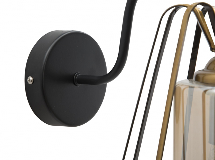 Aplica perete, Metal Sticla, Auriu Negru - creativdeco.ro [7]
