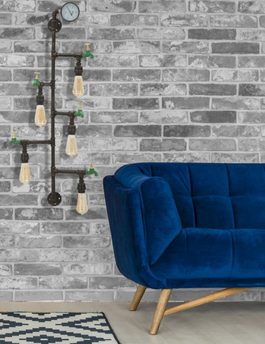 Aplica industriala Manhattan 5 brate CreativDeco lampa perete vintage [12]