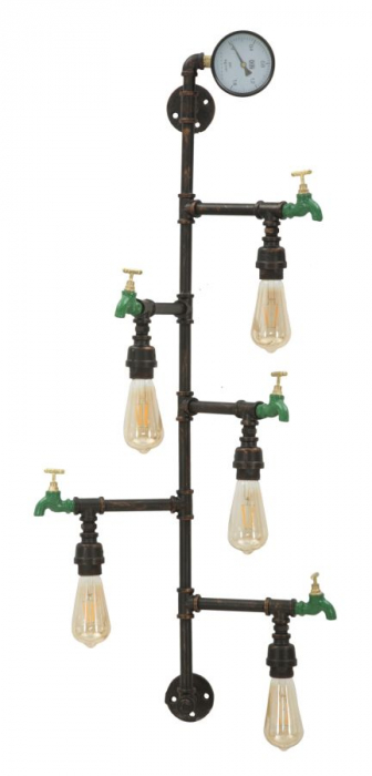 Aplica industriala Manhattan 5 brate CreativDeco lampa perete vintage [1]