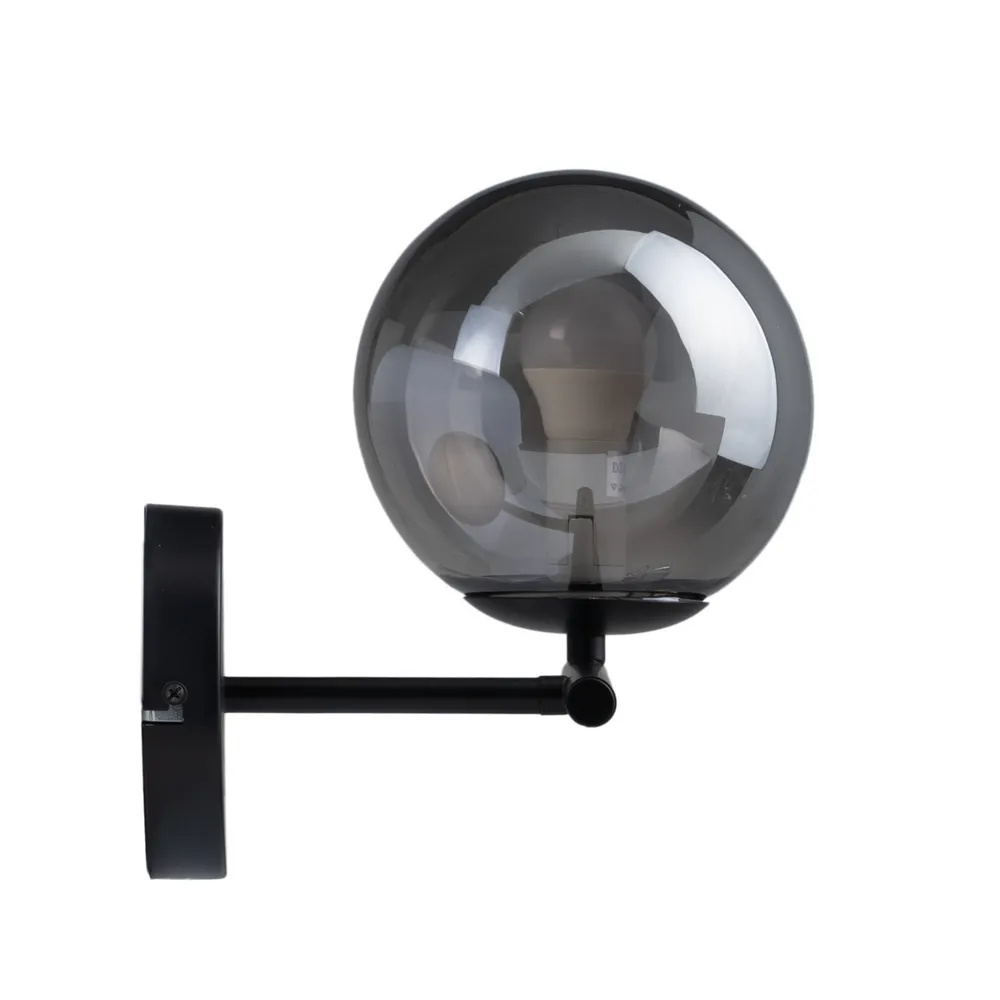 Aplica perete moderna, metal negru si sticla - creativdeco.ro [2]