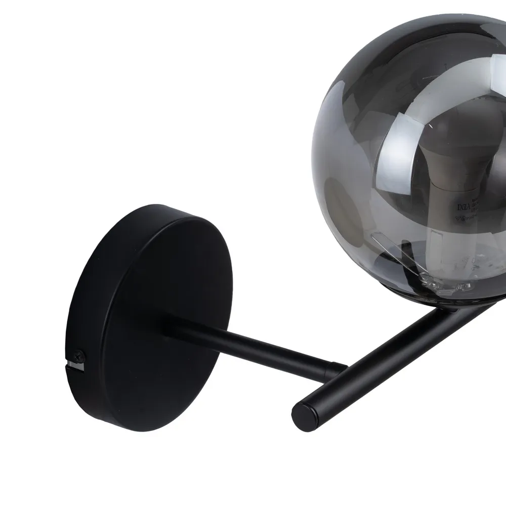 Aplica perete moderna, metal negru si sticla - creativdeco.ro [6]