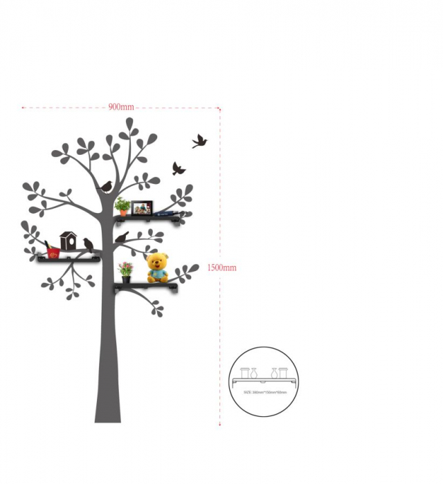 Autocolant copac si pasari Tree - CreativDeco.ro [2]