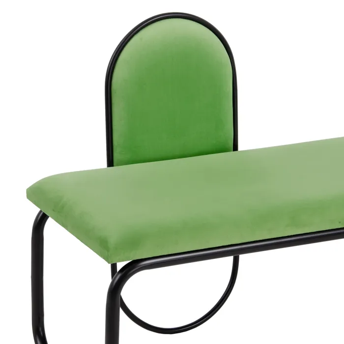 Bancuta, Catifea Verde, Metal Negru - creativdeco.ro [4]