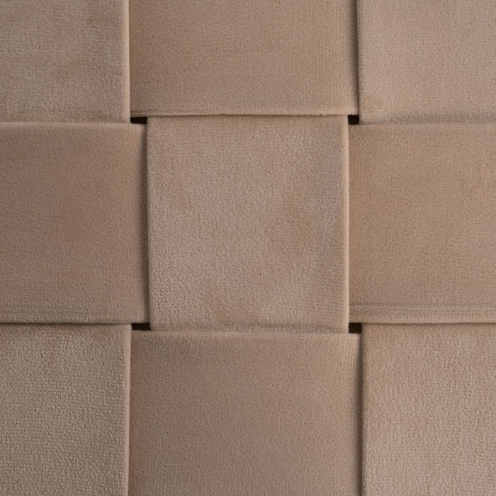 Bancă cu ladă bej din material textil cu picioare metalice și depozitare dublă [7]