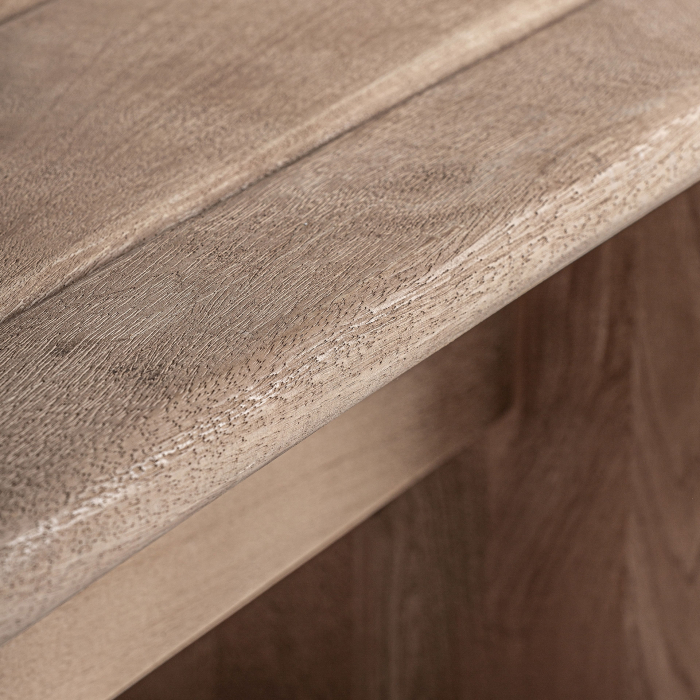 Bancă din lemn de mango cu design sculptural Jacquard [5]