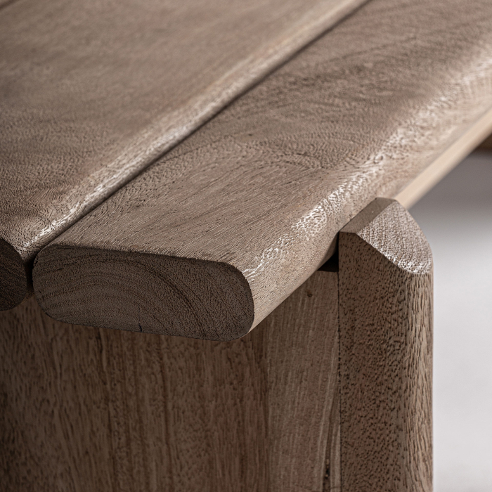 Bancă din lemn de mango cu design sculptural Jacquard [3]