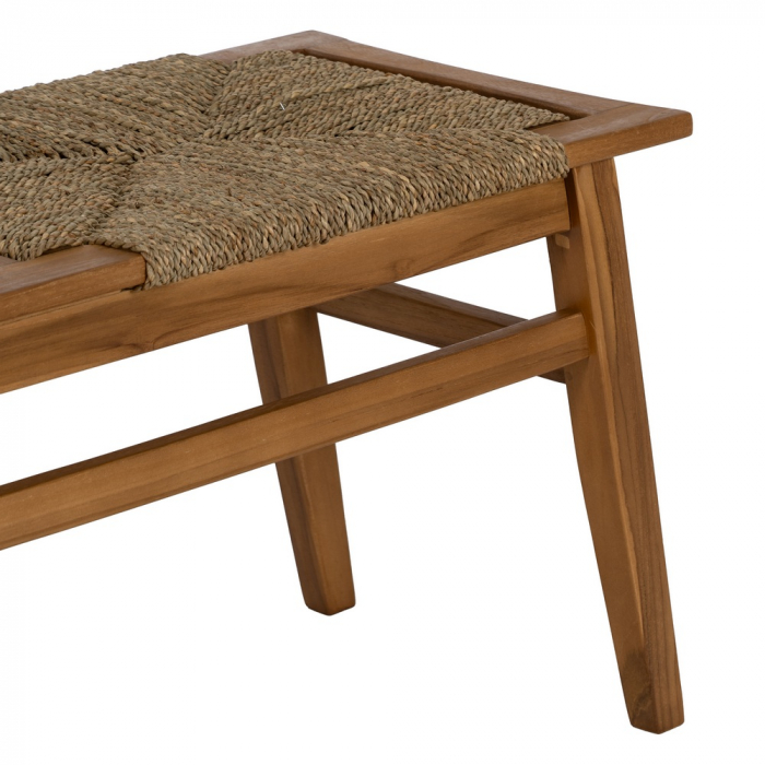 Banca impletita tec pentru hol sau dormitor|Bancute rustice pentru amenajari calde [4]