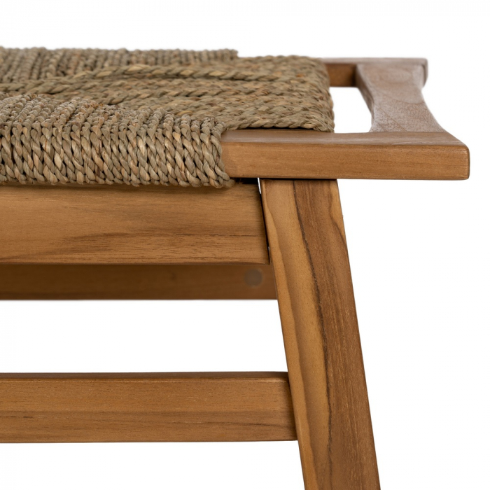 Banca impletita tec pentru hol sau dormitor|Bancute rustice pentru amenajari calde [7]