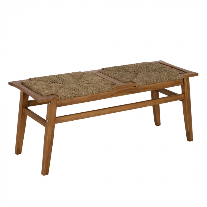 Banca impletita tec pentru hol sau dormitor|Bancute rustice pentru amenajari calde [2]