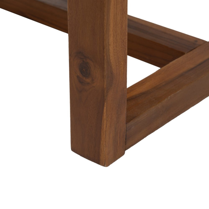 Bancă din lemn de tec cu șezut împletit [8]