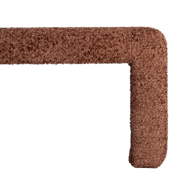 Bancă din stofă maro cu design compact [8]