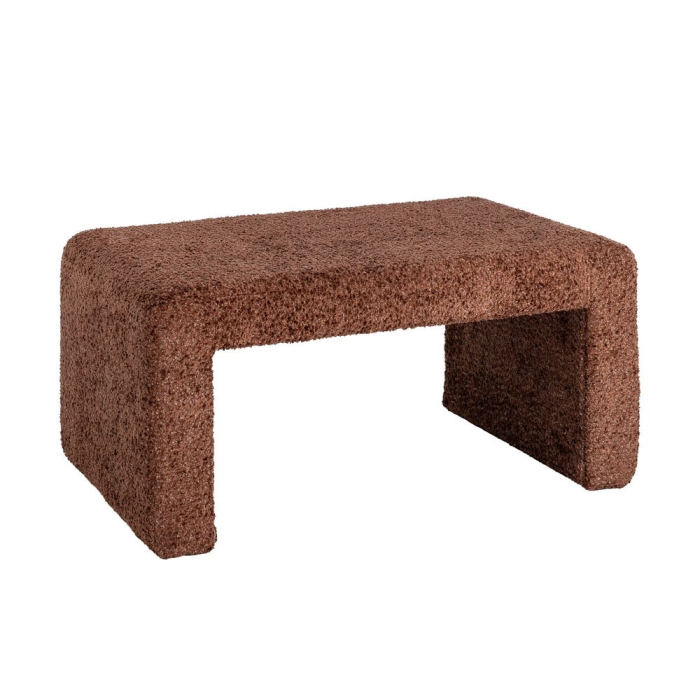 Bancă din stofă maro cu design compact [3]