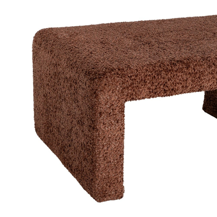 Bancă din stofă maro cu design compact [5]