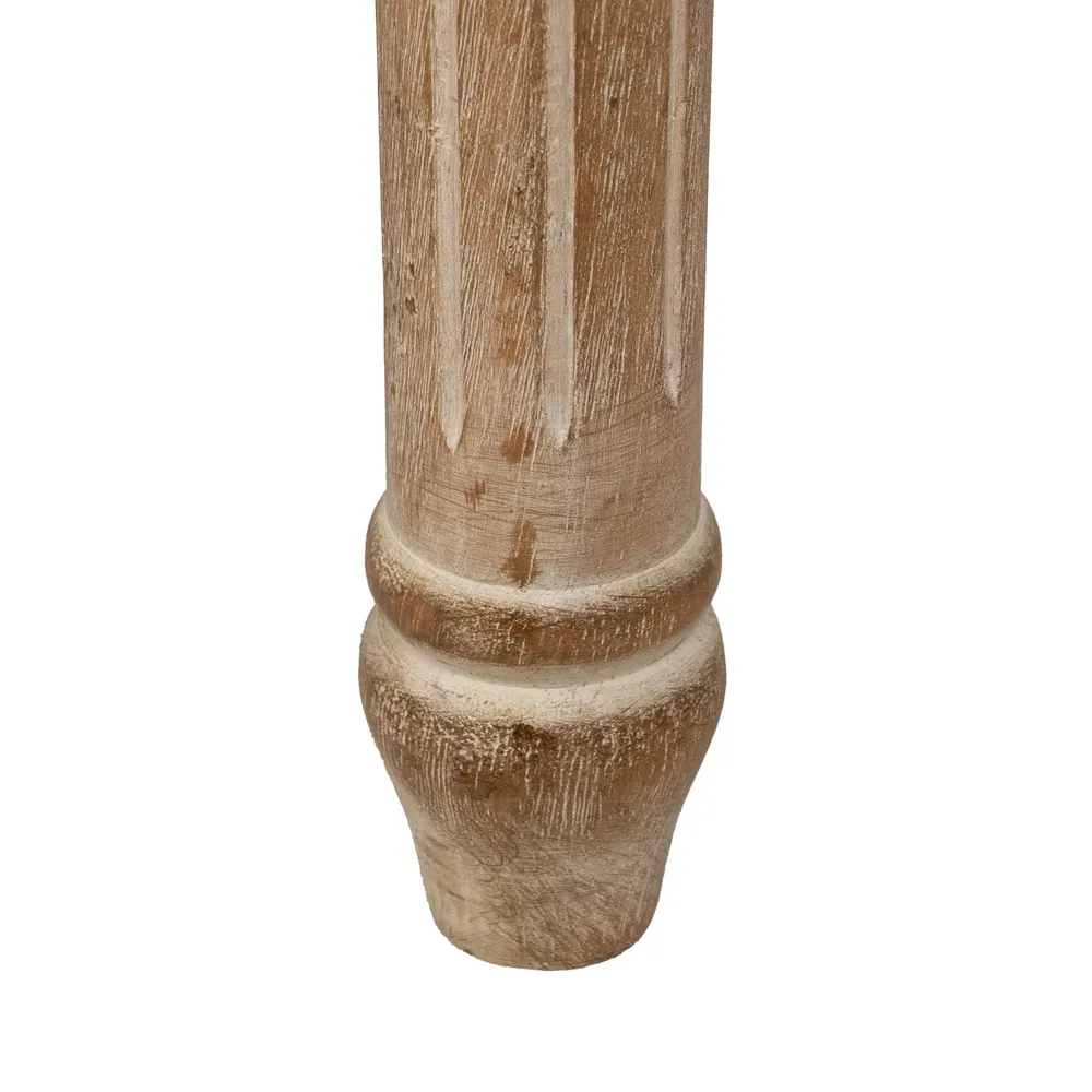 Banchetă ovală din lemn și poliester pentru interioare elegante|Banchete din lemn pentru decoruri moderne [7]