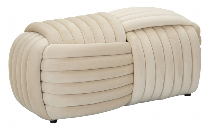 Bancheta catifea crem | Mobilier nautical CreativDeco [3]