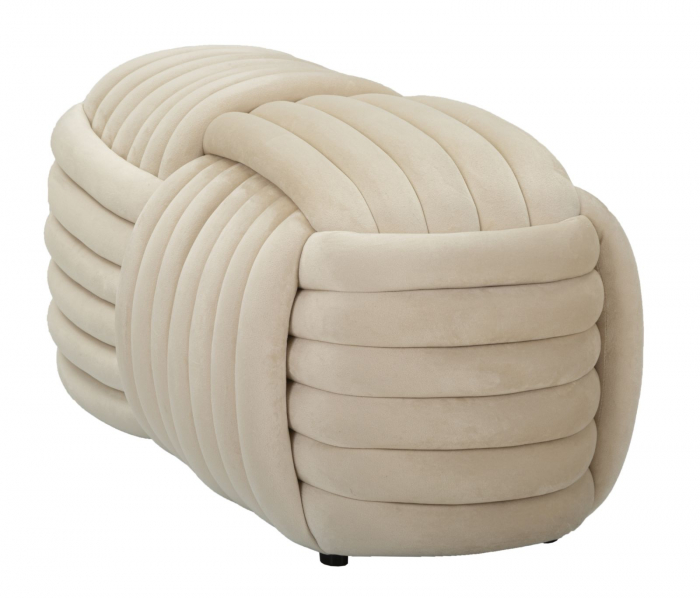 Bancheta catifea crem | Mobilier nautical CreativDeco [5]