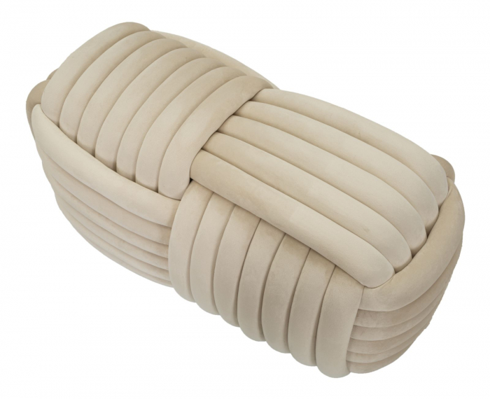 Bancheta catifea crem | Mobilier nautical CreativDeco [4]