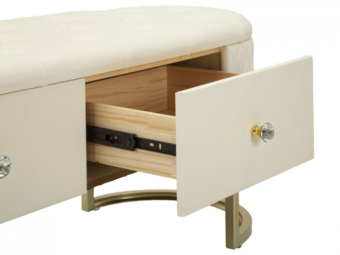 Bancheta tapitata cu sertare | Mobilier multifunctional [10]