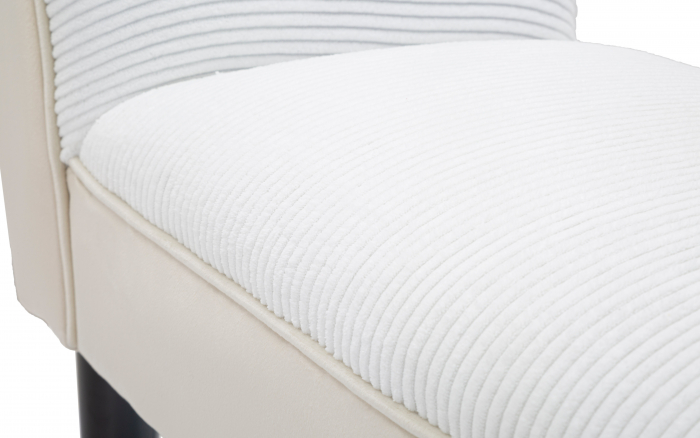 Bancheta Crema, catifea/lemn, crem/negru - creativdeco.ro [5]