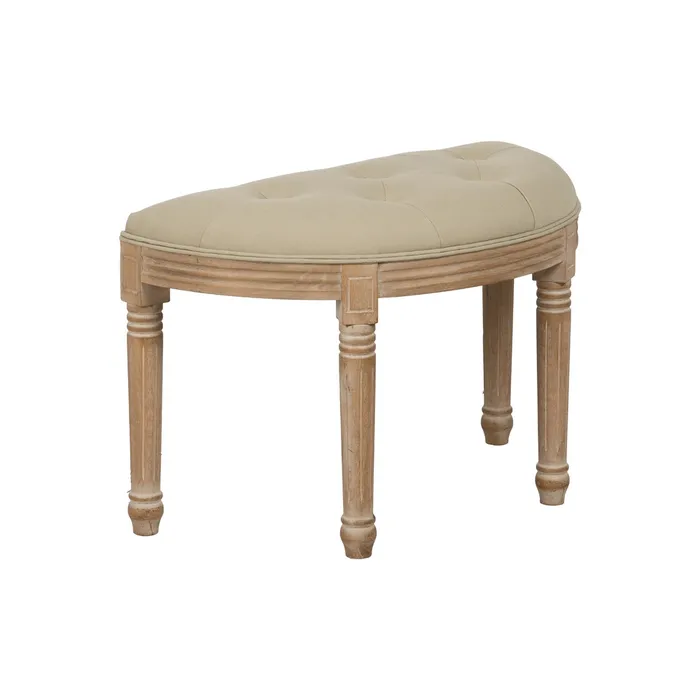 Banchetă mică din lemn și poliester pentru decoruri moderne|Banchete mici pentru interioare elegante [2]