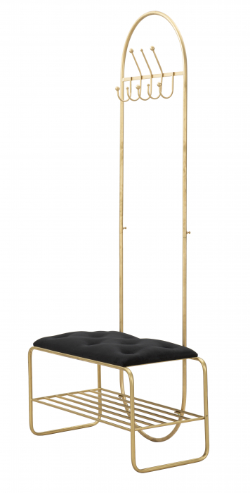 Bancheta Cuier, negru auriu - creativdeco.ro [7]