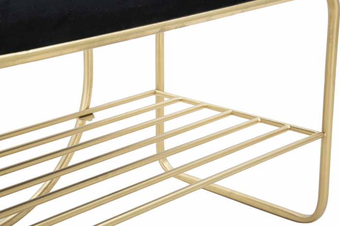 Bancheta Cuier, negru auriu - creativdeco.ro [3]