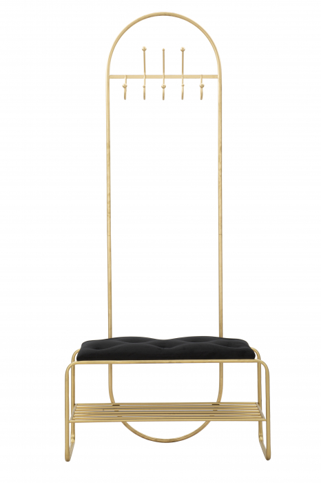 Bancheta Cuier, negru auriu - creativdeco.ro [8]