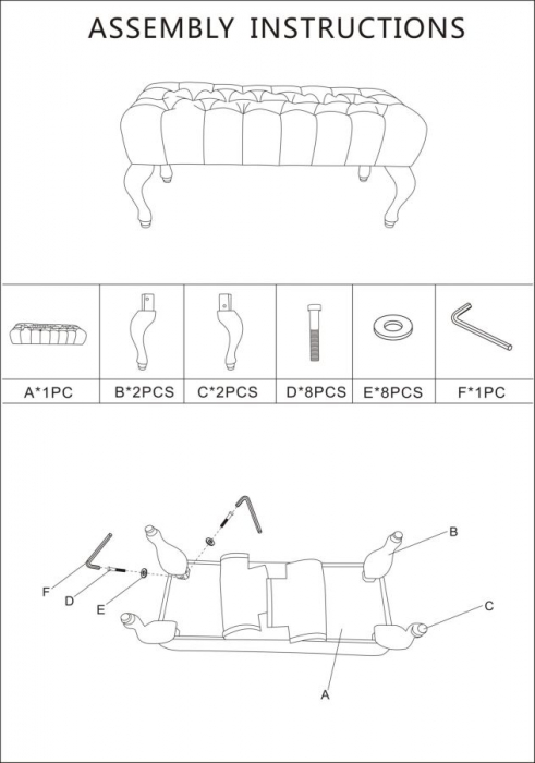 Bancheta tapitata stil clasic hol living CreativDeco [9]