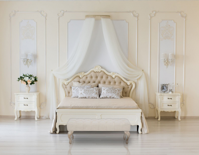 Bancheta tapitata stil clasic hol living CreativDeco [7]