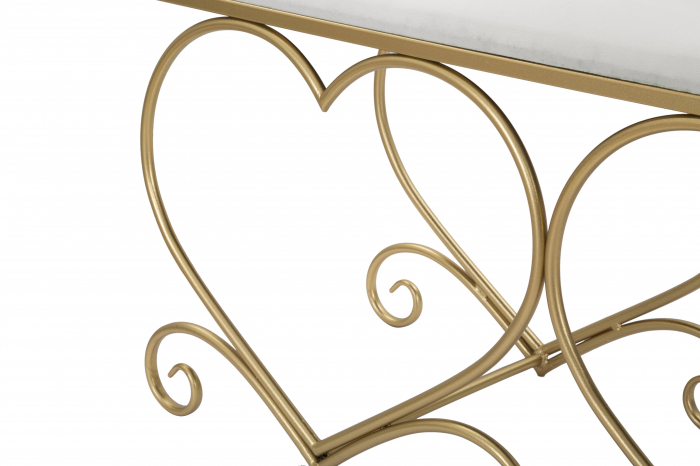 Bancheta Heart crem, catifea - CreativDeco.ro [8]