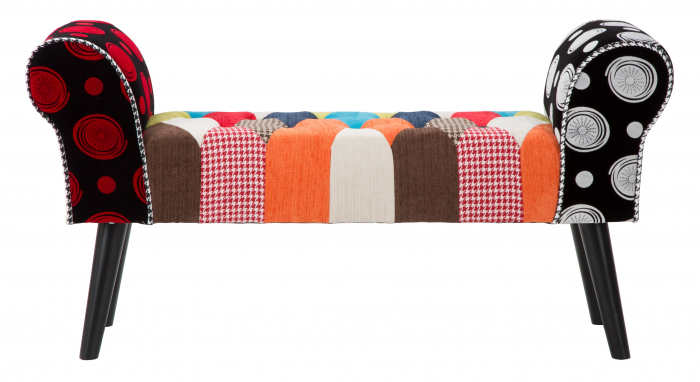 Bancheta Imperial, stofa/lemn, multicolor [3]