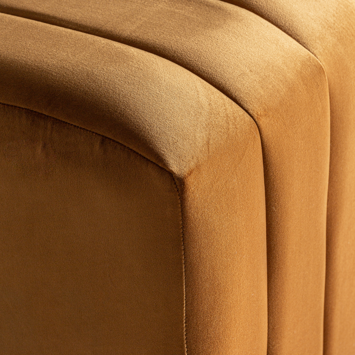 Bancheta pat Art Deco brad ocru|Banchete elegante [3]