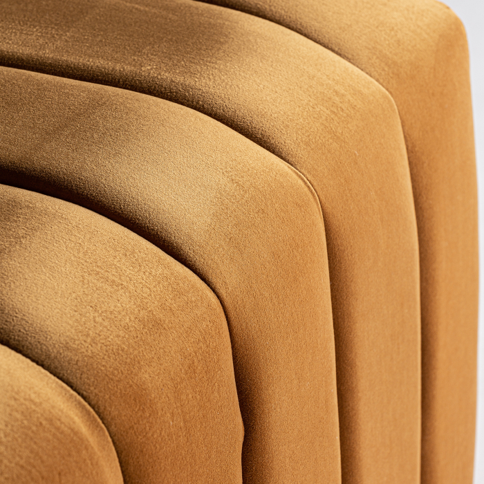 Bancheta pat Art Deco brad ocru|Banchete elegante [4]