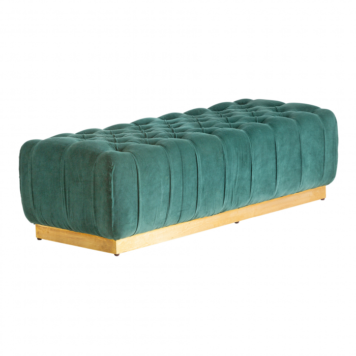 Bancheta pat Art Deco mango verde auriu|Banchete luxoase [2]
