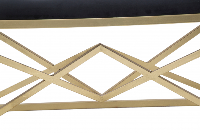 Bancheta Piramid,fier/catifea,auriu/negru - creativdeco.ro [7]