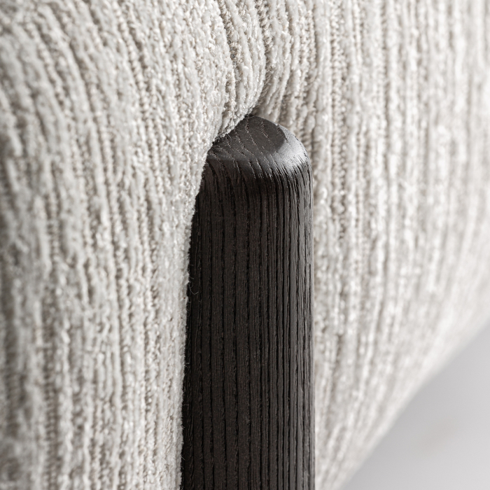 Banchetă albă 153 cm cu lemn pin [4]