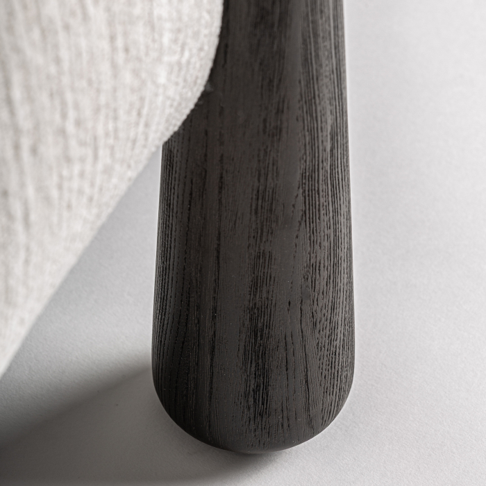 Banchetă albă 153 cm cu lemn pin [3]