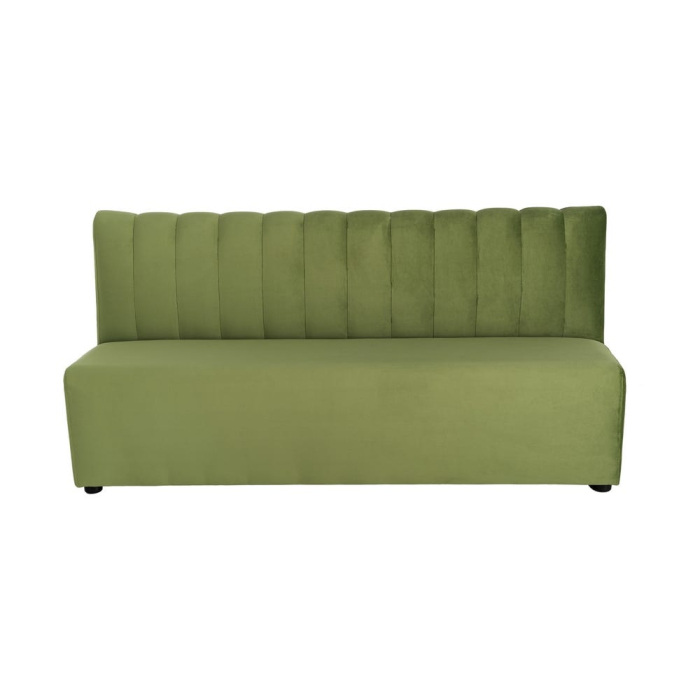 Banchetă tapițată din stofă verde pentru dining și lounge [2]