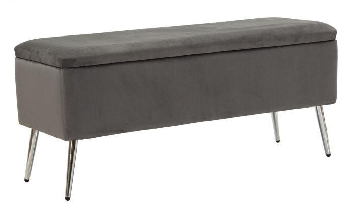 Bancheta gri depozitare hol dormitor CreativDeco [2]