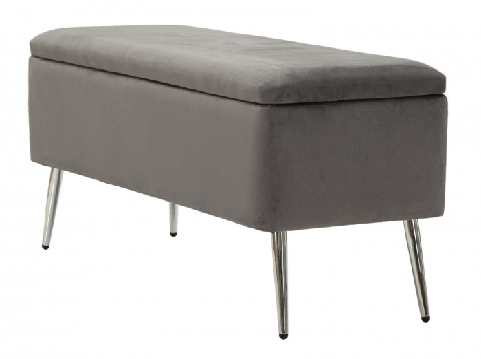 Bancheta gri depozitare hol dormitor CreativDeco [4]