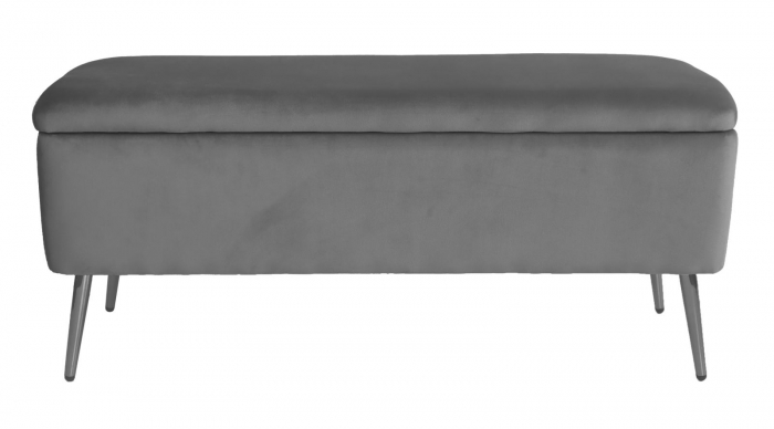 Bancheta gri depozitare hol dormitor CreativDeco [1]