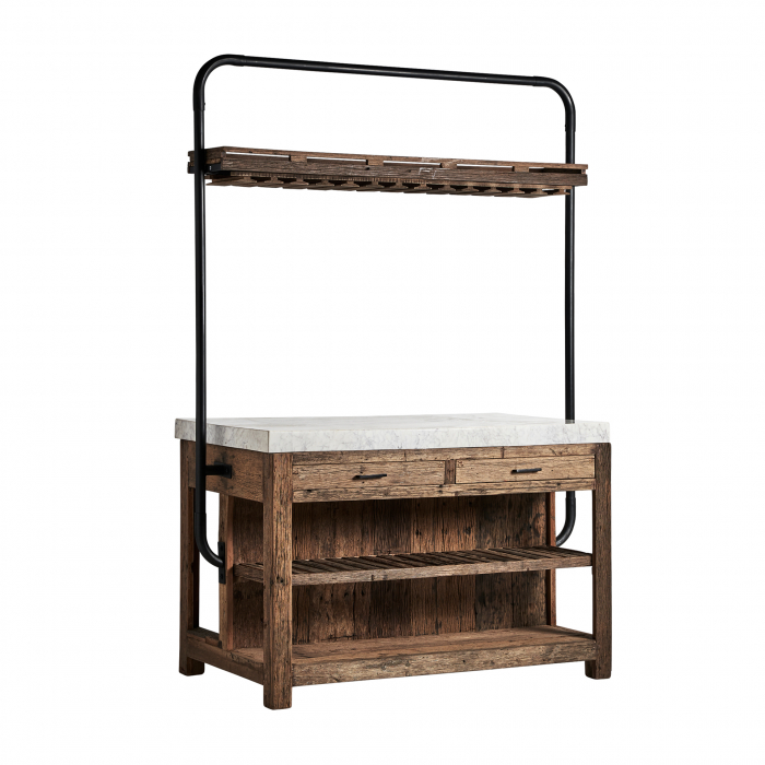 Bar industrial lemn reciclat marmura|Baruri sustenabile [2]