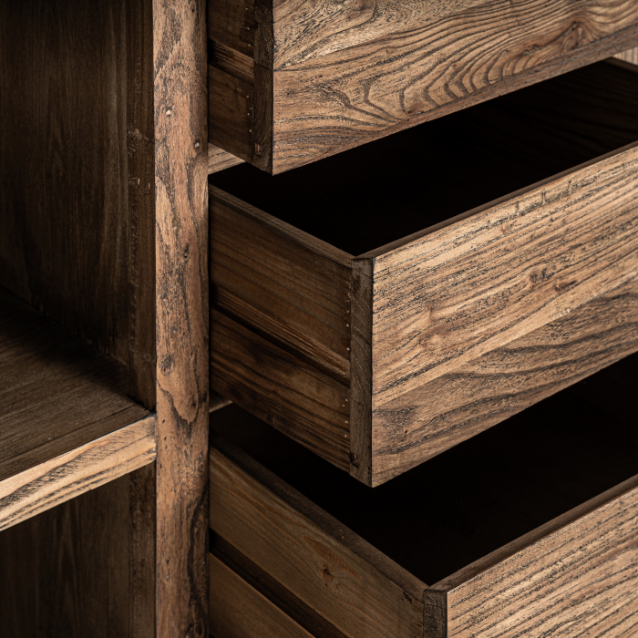 Bar din lemn masiv de ulm cu spații de depozitare [11]