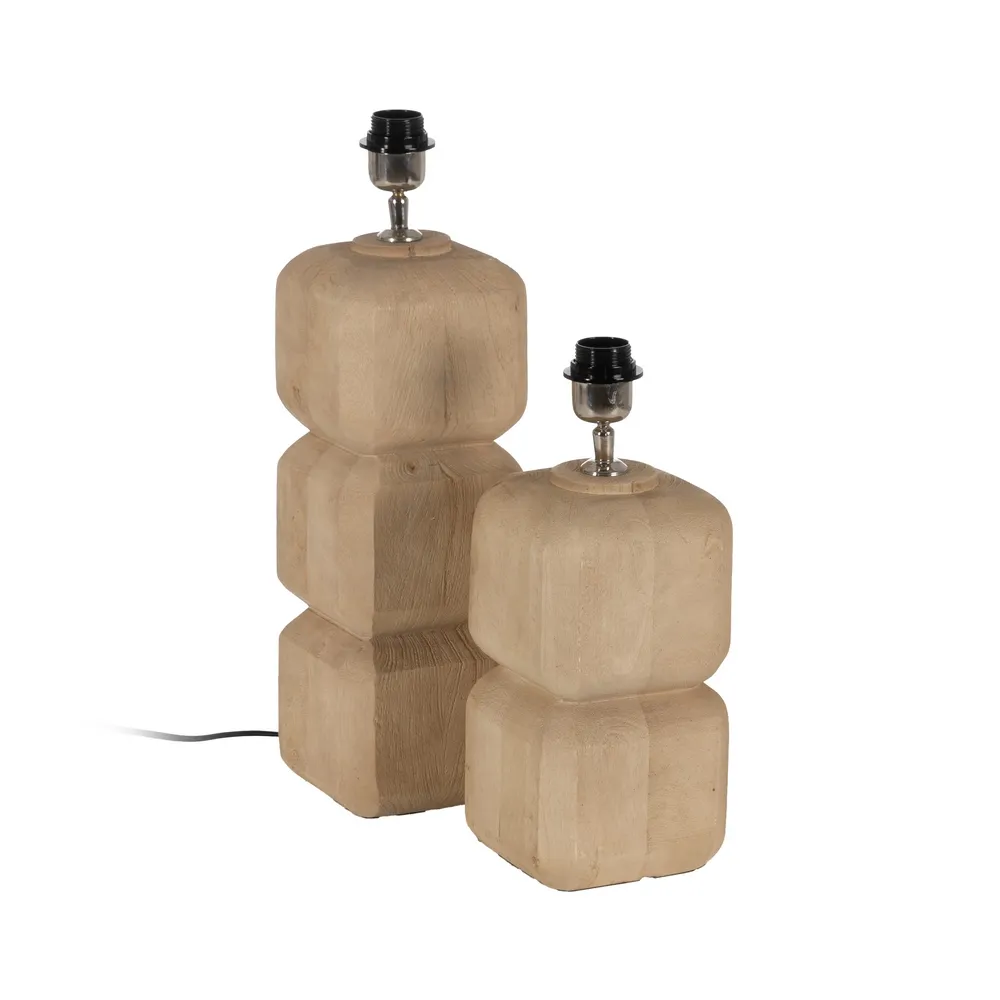 Baza lampa lemn pentru decor rustic|Accesorii din lemn pentru lampi naturale [3]