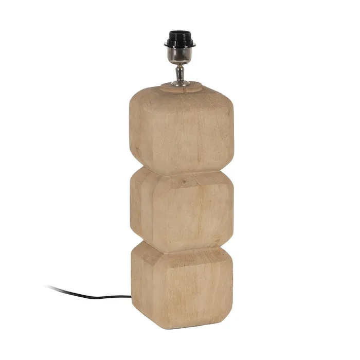 Baza lampa lemn pentru decor rustic|Accesorii din lemn pentru lampi naturale [1]