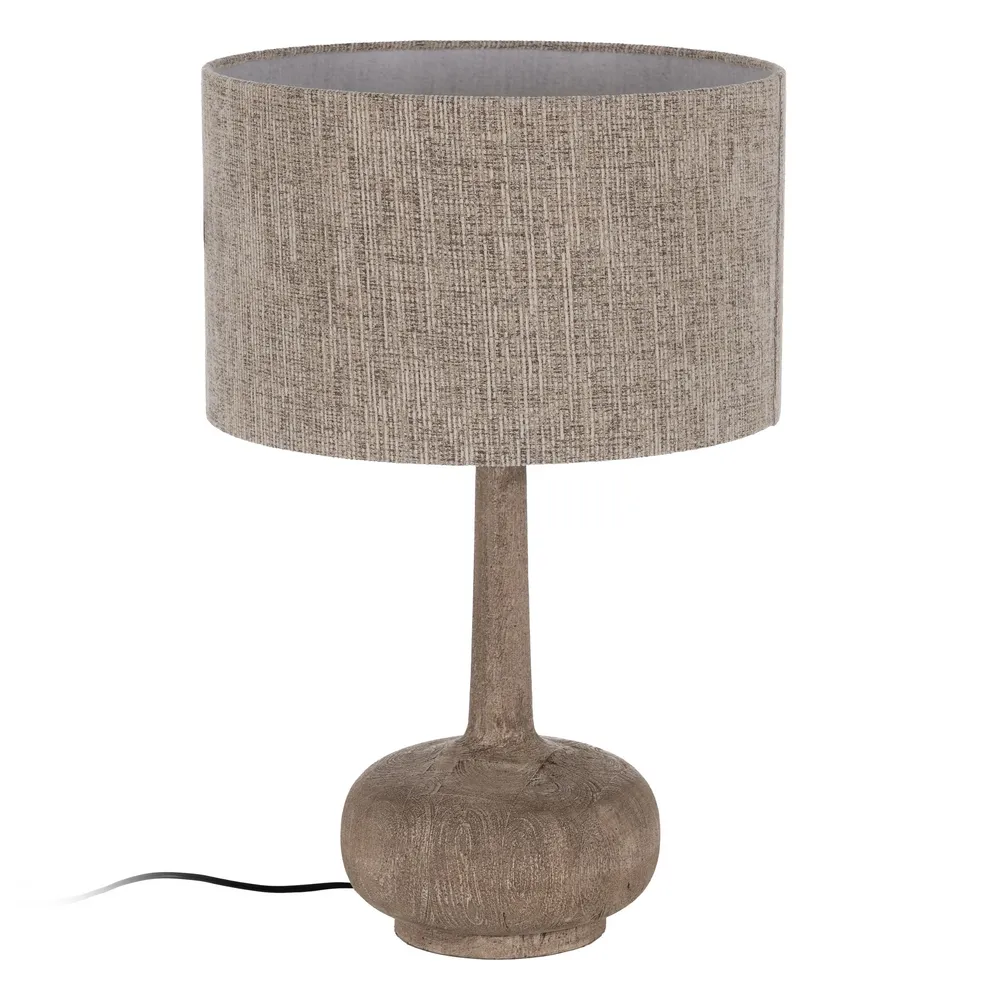 Bază de lampă din lemn de mango compact|Baze de lămpi naturale pentru interioare moderne [4]