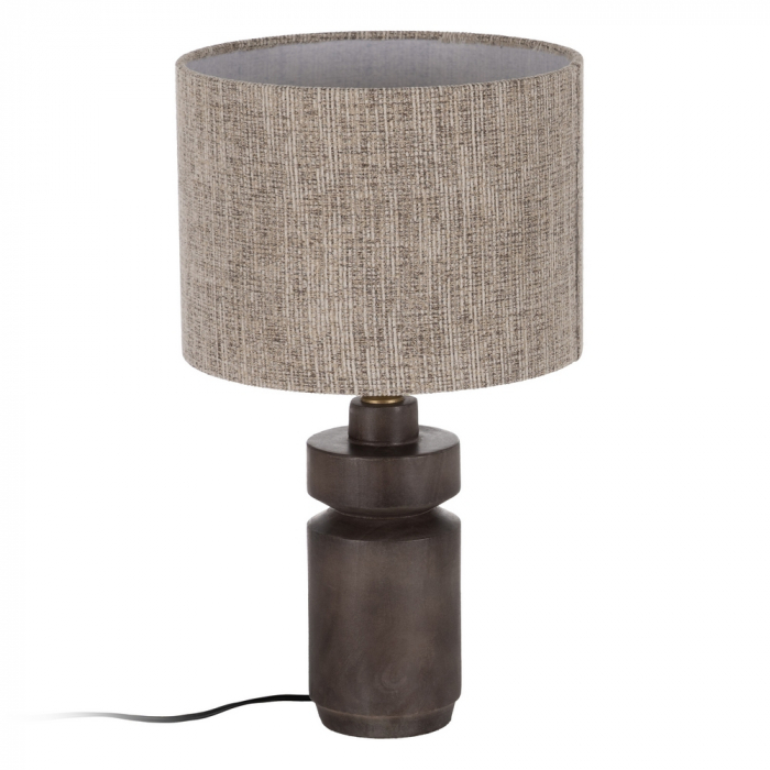 Baza lampa cubica lemn maro pentru spatii restranse|Accesorii compacte pentru decor cald [2]